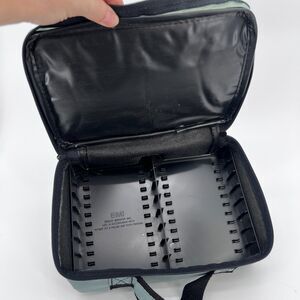 VTG Cassette Tape Carrying Case Storage Bag Zip BMI Walkman Pocket 16 Slot